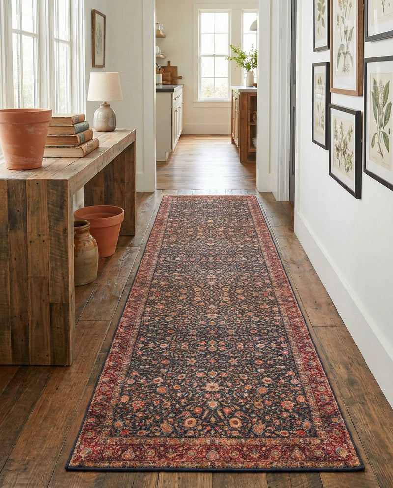 Bazaar Chic Collection Area Rug -  Tangier Runner Navy Blue  lifestyle 52