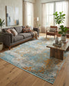 Arcadia Rugs Collection Area Rug -  Nirvana Rectangle Cream Blue  lifestyle 6
