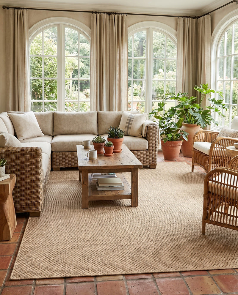 Sahara Sands Collection Area Rug -  Rosetta Rectangle Natural  lifestyle 12
