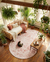 Cambridge Classics Collection Area Rug -  Magdalene (Pink) Oval Pink  lifestyle 67