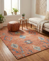 Savannah Threads Collection Area Rug -  Namib Rectangle Rust Red  lifestyle 5