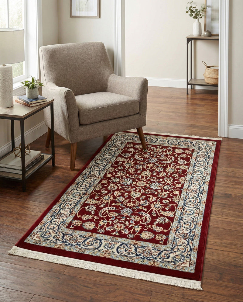 Persian Elegance Collection Area Rug -  Ardabil Rectangle Burgundy  lifestyle 40