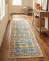Seville Stripes Collection Area Rug -  Granada (Yellow) Runner Yellow  lifestyle 42