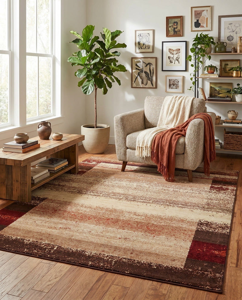 Autumn Meadow Collection Area Rug -  Maplecrest Rectangle Beige  lifestyle 11