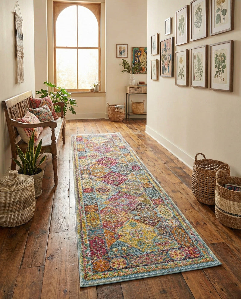 Caribbean Breeze Collection Area Rug -  Grenada Runner Multi  lifestyle 74