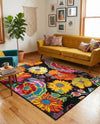 Venetian Elegance Collection Area Rug -  Accademia Rectangle Black  lifestyle 12
