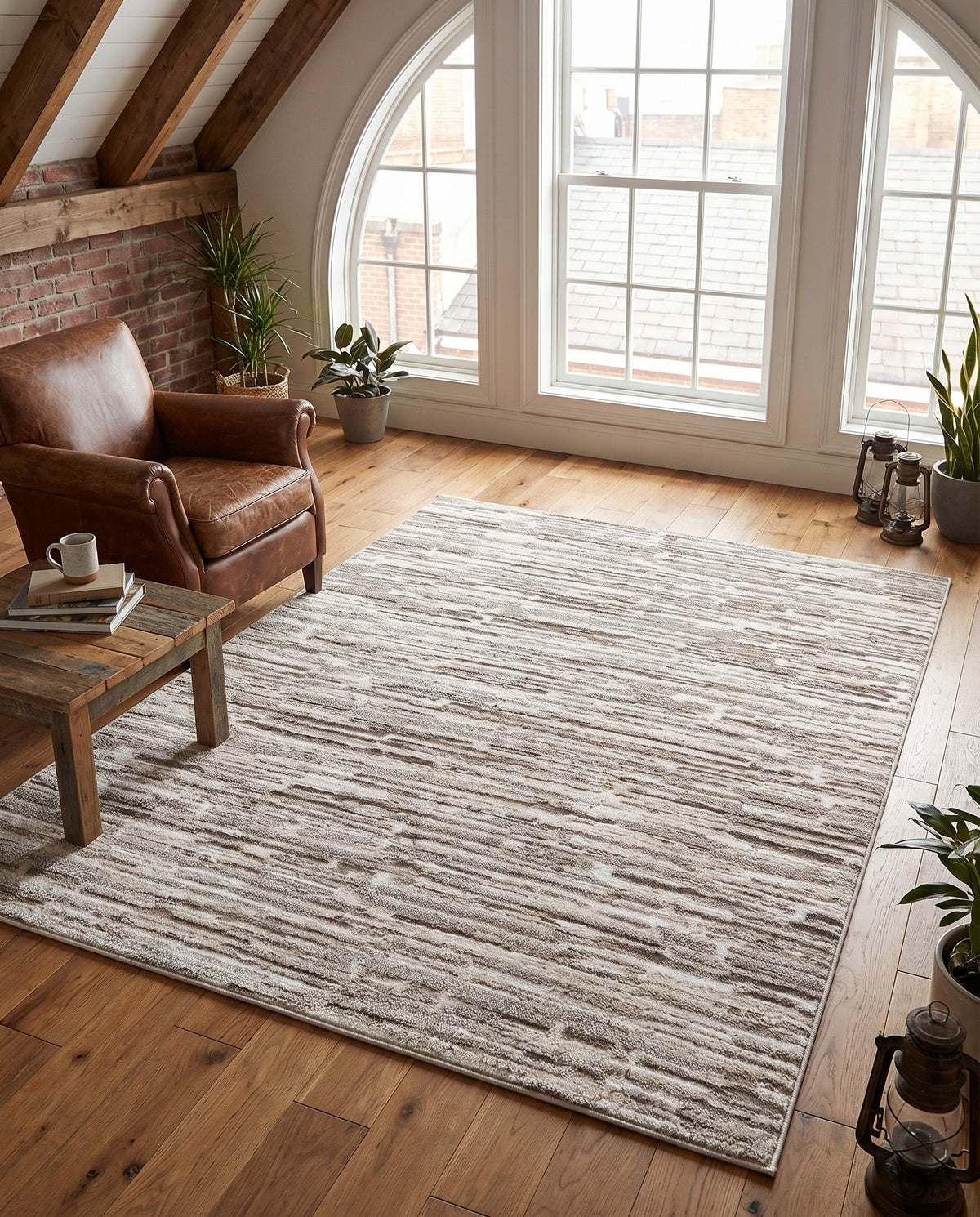 Sienna Collection Area Rug -  Rome Rectangle Ivory  lifestyle 74