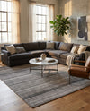 Jewel Oasis Collection Area Rug - Sapphire (Gray) Square Gray  lifestyle 39