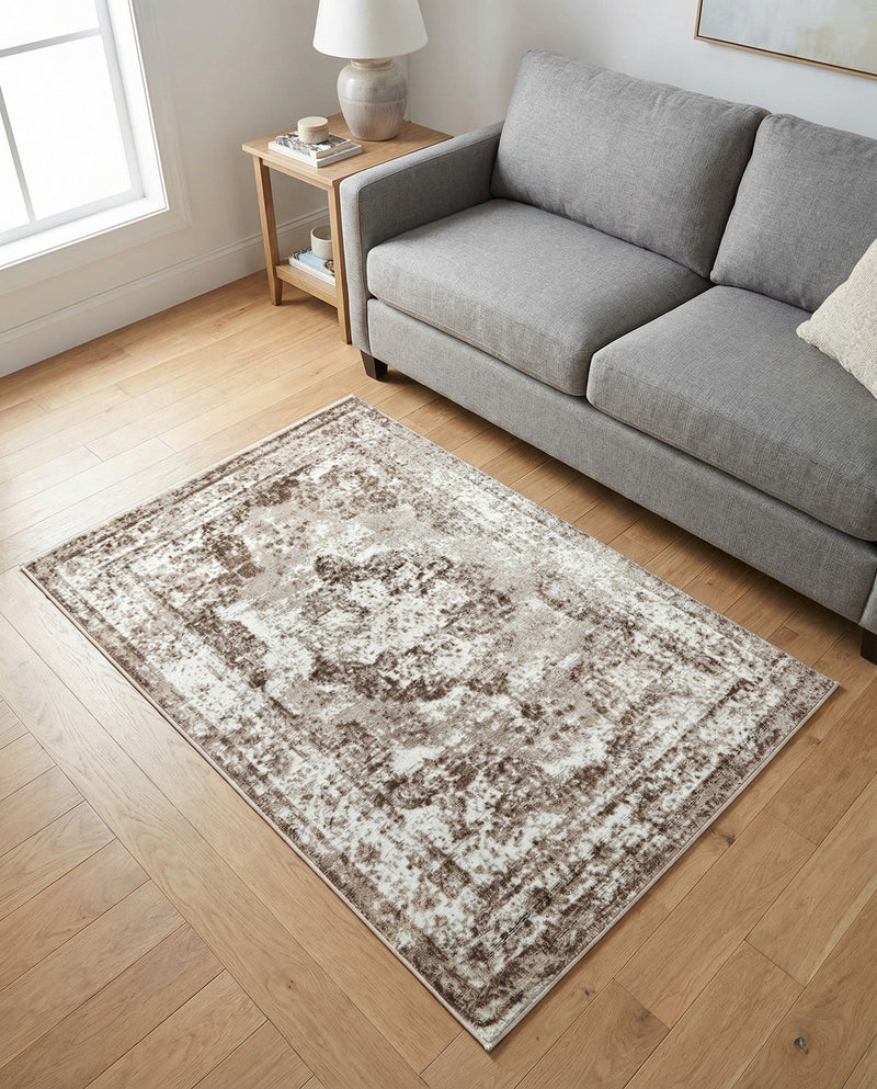 Riviera Elegance Collection Area Rug -  Menton (Beige) Rectangle Beige  lifestyle 46