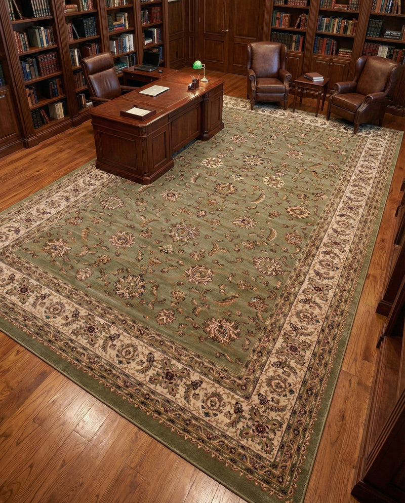 Jaipur Elegance Collection Area Rug -  Nahargarh (Green) Rectangle Green  lifestyle 21