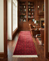 Samarkand Elegance Collection Area Rug -  Fergana Runner Red  lifestyle 75