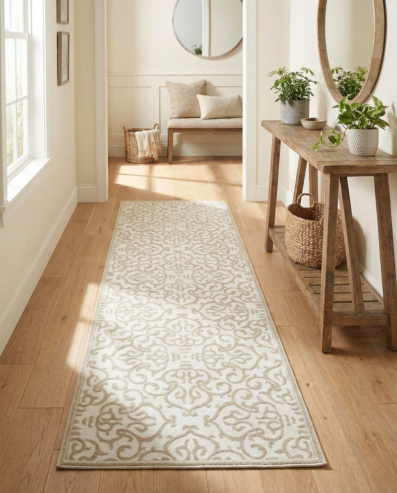 Andes Summit Collection Area Rug -  Pichincha Runner Snow White  lifestyle 56