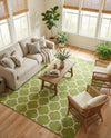 Lattice Gardens Collection Area Rug -  Bloomfield (Light Green) Rectangle Light Green  lifestyle 20