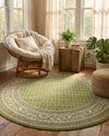 Soho Elegance Collection Area Rug -  Mercer (Green) Round Green  lifestyle 50