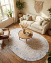 Heritage Elegance Collection Area Rug -  Nijo Oval Beige  lifestyle 42