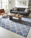 Lattice Gardens Collection Area Rug -  Bloomfield (Light Blue) Rectangle Light Blue  lifestyle 5