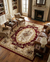 Versailles Elegance Collection Area Rug -  Louveciennes (Red) Rectangle Red  lifestyle 8