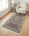 Persian Elegance Collection Area Rug -  Hamedan (Ivory) Rectangle Ivory  lifestyle 6