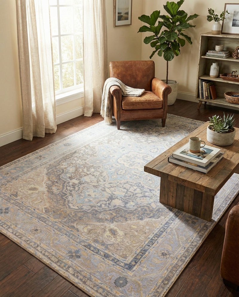 Heritage Elegance Collection Area Rug -  Schonbrunn Rectangle Cream  lifestyle 14