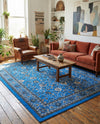 Isfahan Elegance Collection Area Rug - Naghsh-e Jahan (Dark Blue) Rectangle Dark Blue  lifestyle 22