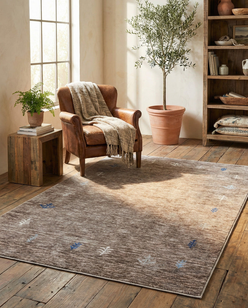 Zagros Shades Collection Area Rug -  Yasuj Rectangle Gray Brown  lifestyle 13