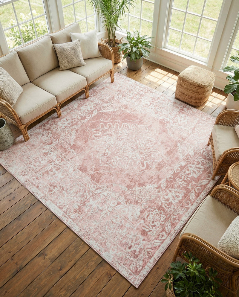 Cambridge Classics Collection Area Rug -  Magdalene (Pink) Square Pink  lifestyle 29