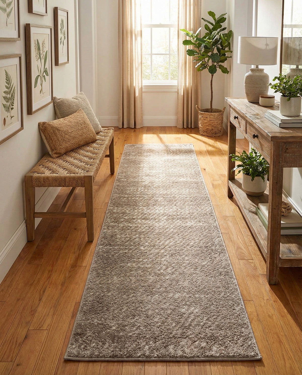 Sienna Collection Area Rug -  Verona Runner Cloud Gray  lifestyle 144