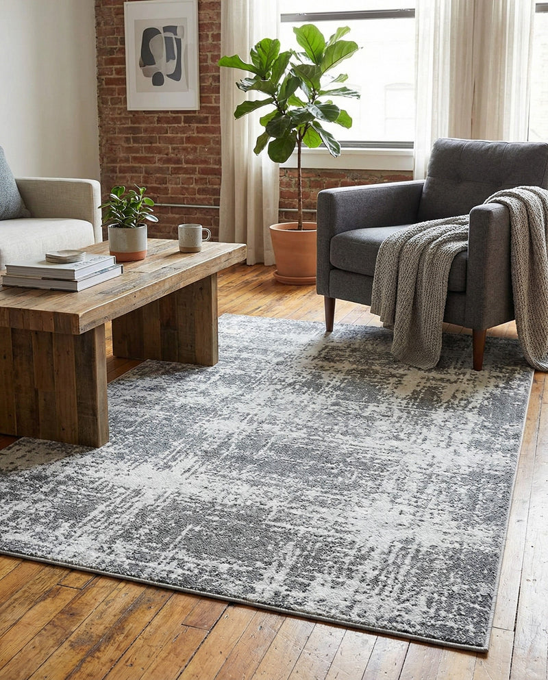 Bloomsbury Elegance Collection Area Rug -  Belgravia Rectangle Gray  lifestyle 62