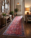 Zahara Oasis Collection Area Rug -  Ouarzazate Runner Antique Red  lifestyle 80