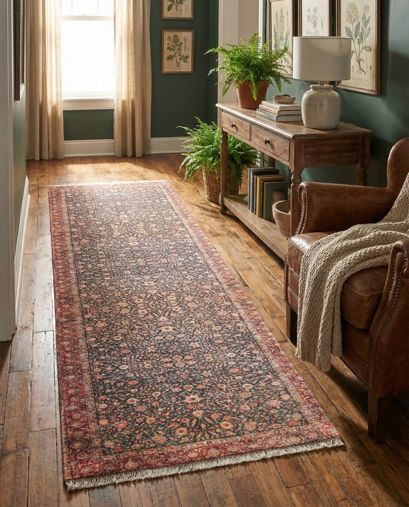 Bazaar Chic Collection Area Rug -  Tangier Runner Navy Blue  lifestyle 47