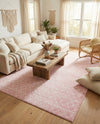 Mediterranean Lattice Collection Area Rug - Santorini (Pink) Rectangle Pink  lifestyle 13