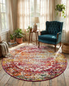 Georgetown Rugs Collection Area Rug - Dupont (Multi) Round Multi  lifestyle 67