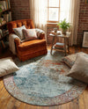 Caribbean Breeze Collection Area Rug -  Yucatan Round Multi  lifestyle 58