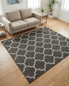 Savannah Pergola Collection Area Rug - Arbor (Black) Square Black  lifestyle 84