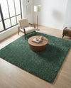 Eternal Plush Oasis Collection Area Rug -  Tranquility (Forest Green) Square Forest Green  lifestyle 65