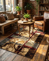 Bistro Lounge Collection Area Rug -  FlatWhite Rectangle Multi  lifestyle 26