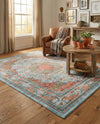 Caribbean Breeze Collection Area Rug -  Floriana Rectangle Light Blue  lifestyle 14