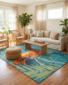 Seaside Haven Rugs Collection Area Rug -  Tidepool Rectangle Multi  lifestyle 12