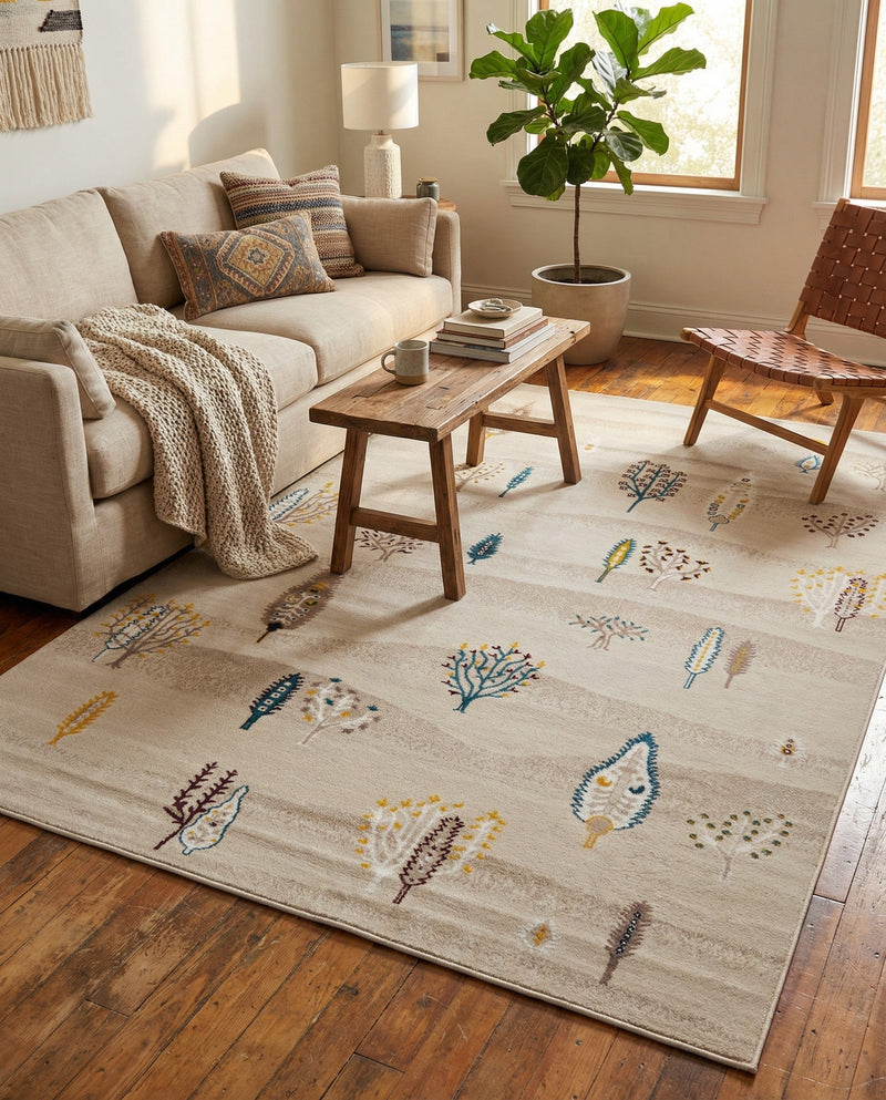Coastal Haven Collection Area Rug -  Surfside Rectangle Ivory  lifestyle 8