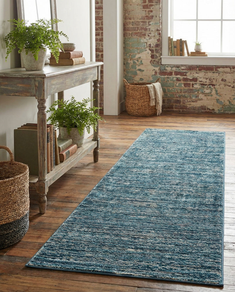 Bloomsbury Elegance Collection Area Rug -  Kensington (Blue) Runner Blue  lifestyle 46