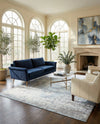 Rustic Charm Revival Collection Area Rug -  Meadowland Rectangle Light Blue  lifestyle 23