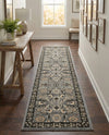 Tabriz Tapestry Collection Area Rug - Sahand (Dark Gray) Runner Dark Gray  lifestyle 53