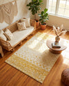 Mediterranean Lattice Collection Area Rug -  Casablanca (Ivory and Yellow) Rectangle Ivory and Yellow  lifestyle 17