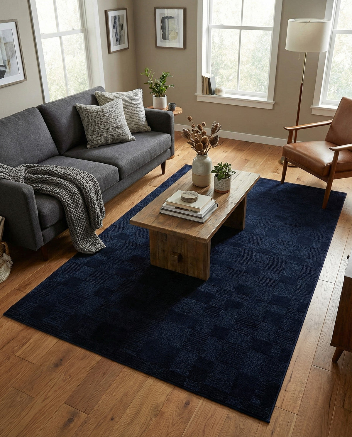 Haven Tapestry Collection Area Rug -  SereneCove Rectangle Inkwell Blue  lifestyle 32