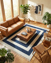 Sahara Chic Collection Area Rug -  Casablanca Rectangle Blue  lifestyle 67