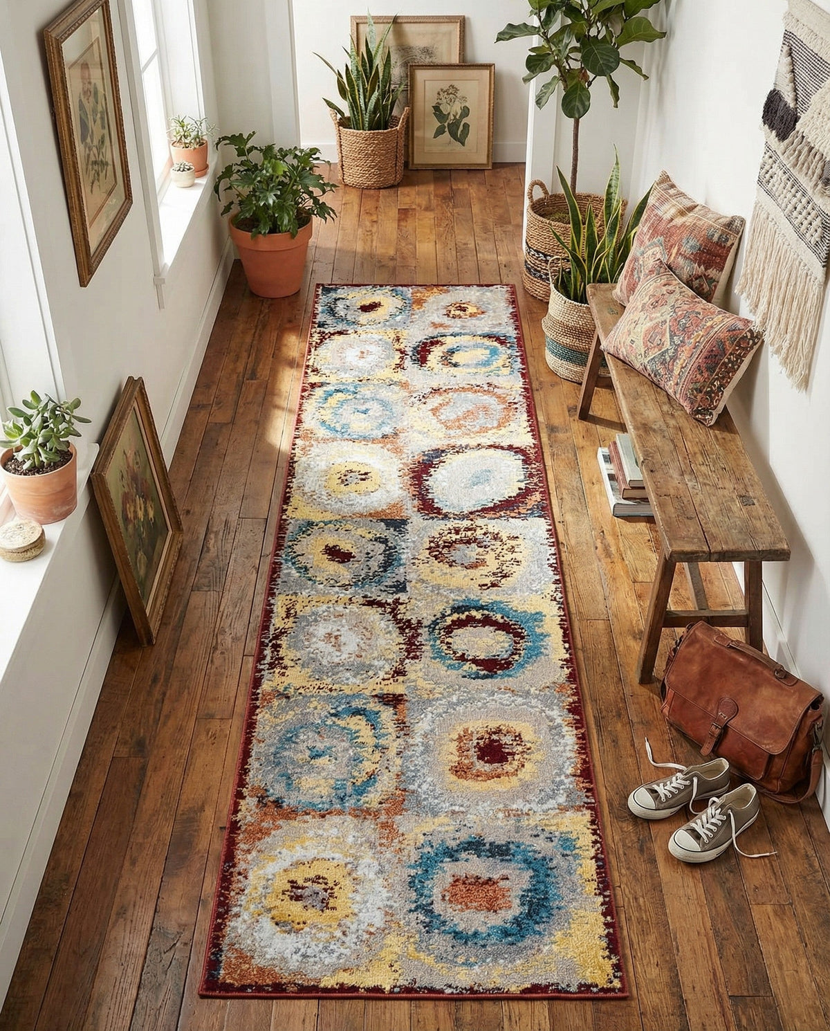 Aegean Elegance Washables Collection Area Rug -  Rhodes Runner Multi  lifestyle 84