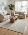 Solid Shag Seaside Collection Area Rug - Azure Cove (Ivory) Rectangle Ivory  lifestyle 27