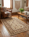 Jaipur Elegance Collection Area Rug -  Nahargarh (Cream) Rectangle Cream  lifestyle 4