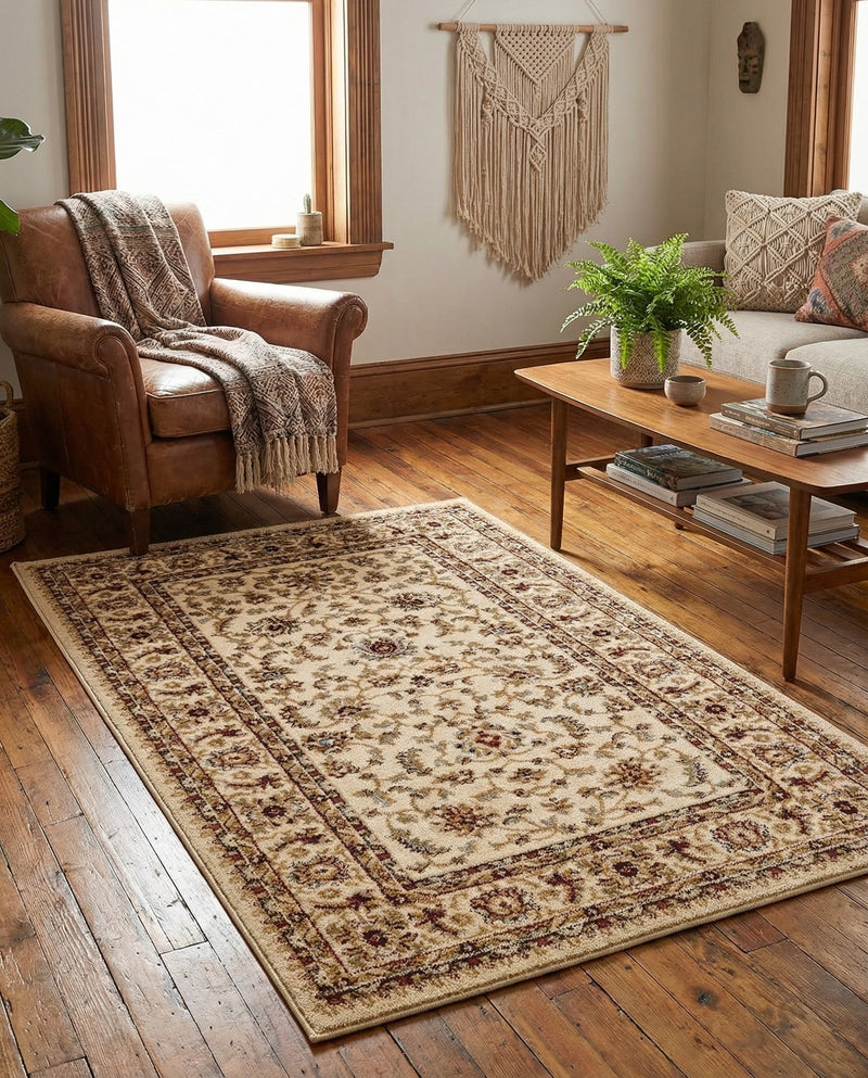 Jaipur Elegance Collection Area Rug -  Nahargarh (Cream) Rectangle Cream  lifestyle 4