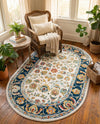 Adriana Terrace Collection Area Rug -  Positano (Multi) Oval Multi  lifestyle 21